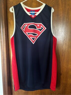 DC Comics Superman Tank Top - Navy, Red & White